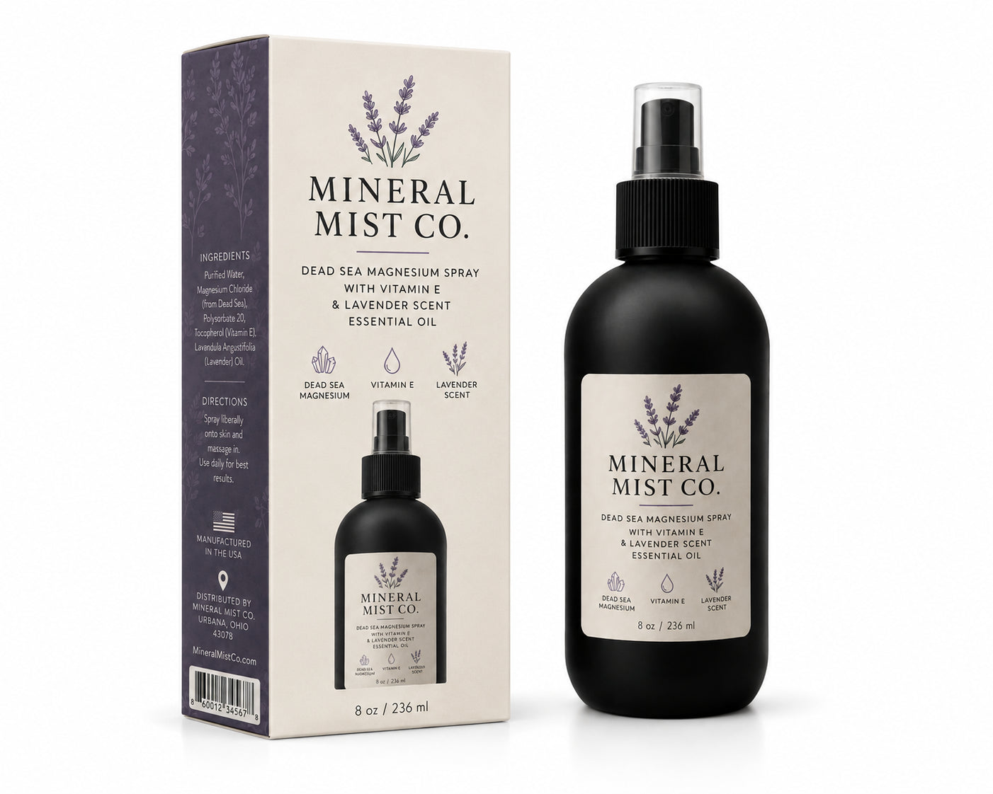 Pure Mineral Mist bottle and box